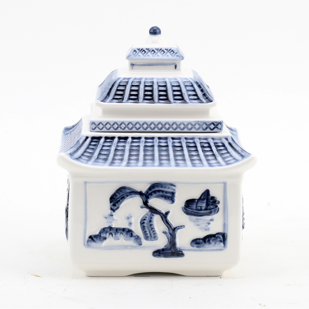 Blue and White Pagoda Candle