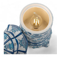 Blue and White Pagoda Lamp