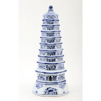 Blue and White Pagoda Tulipiere