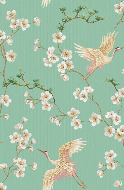 Swithins Walk - Spearmint Wallpaper Mural Linen