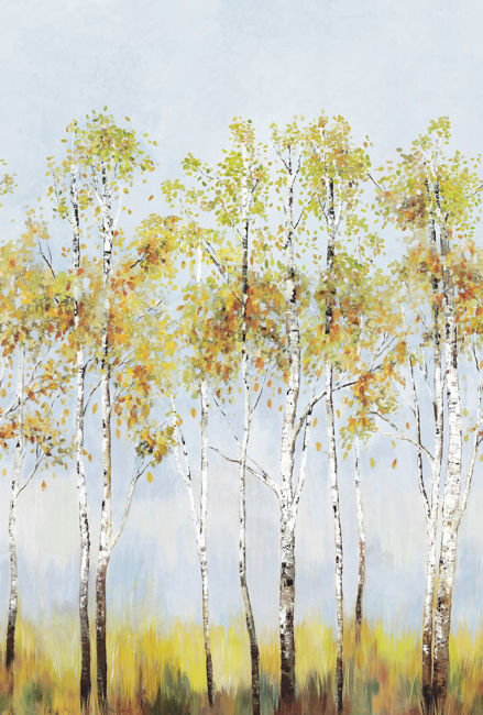 Aspen Tree Mural - Sky Blue