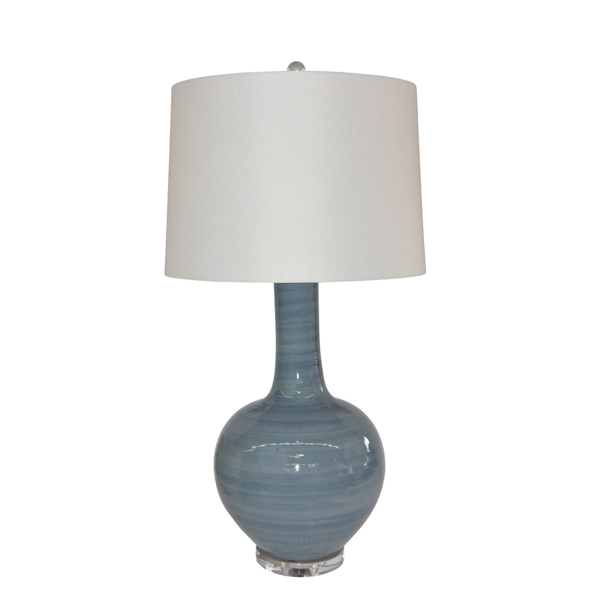 Lake Blue Globular Vase Table Lamp