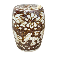 Rustic Brown Porcelain Garden Stool.