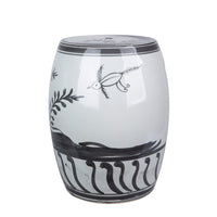 Charcoal Garden Stool Flying Bird