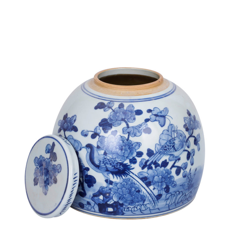 Lins Floral Bird Ming Jar