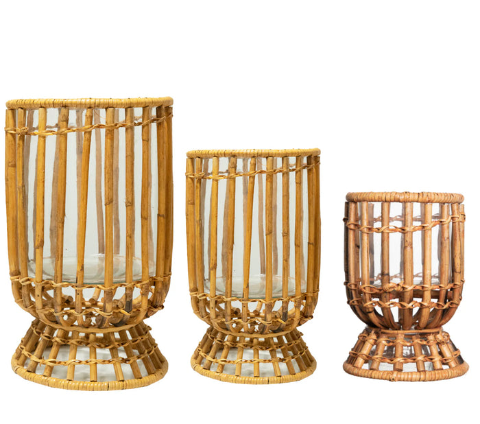 Boxwood Bamboo Wicker Hurricane