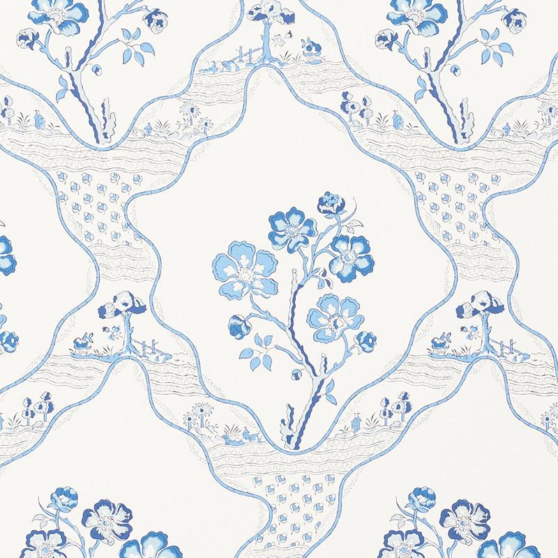 Marella Delft Wallpaper by Schumacher