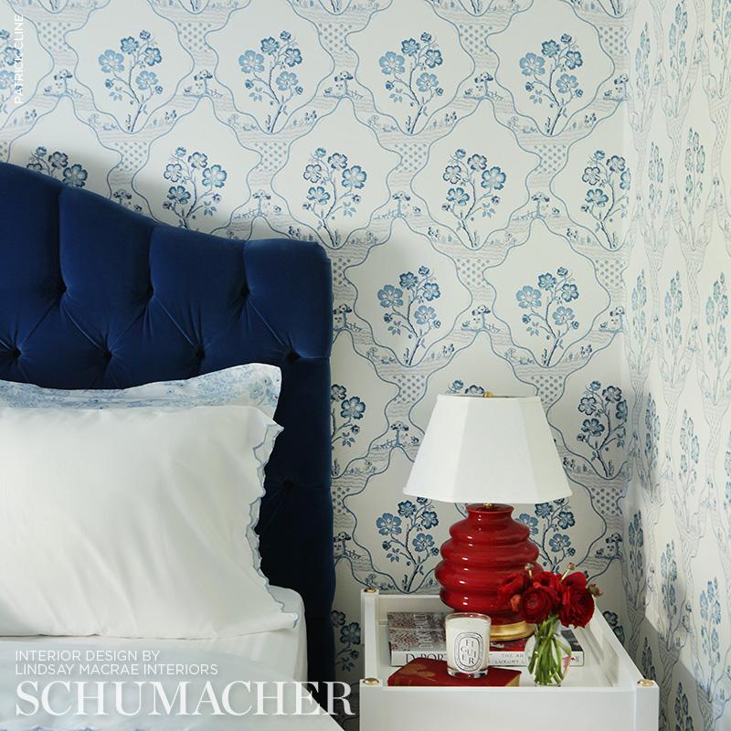 Marella Delft Wallpaper by Schumacher – Boxwood Antique Market