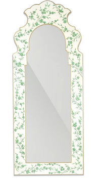 Boxwood White Green  Cherry Blossom Mirror