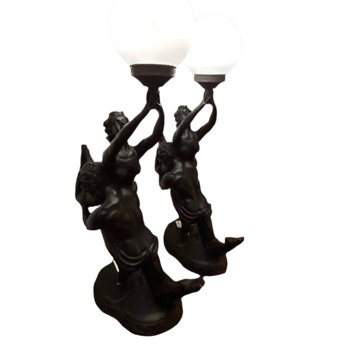 Bold Form Art Deco Lamps * SET