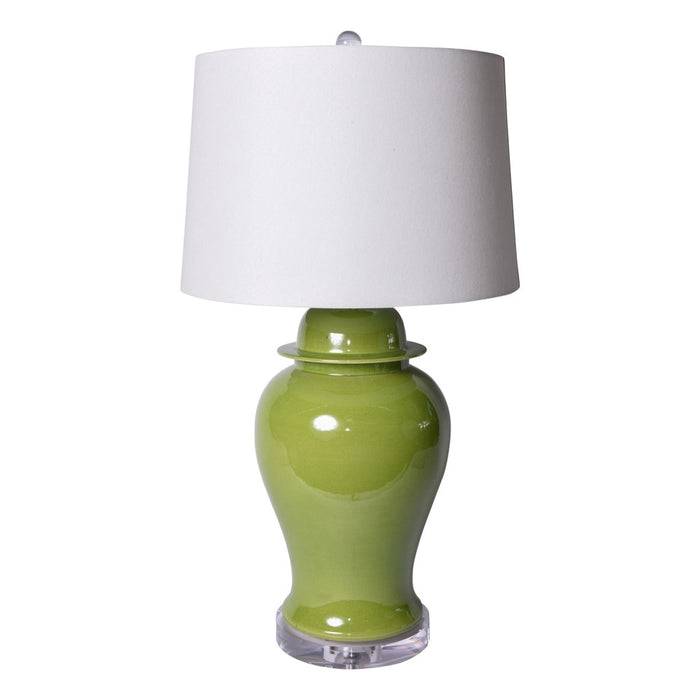 Lime Green Temple Jar Lamp