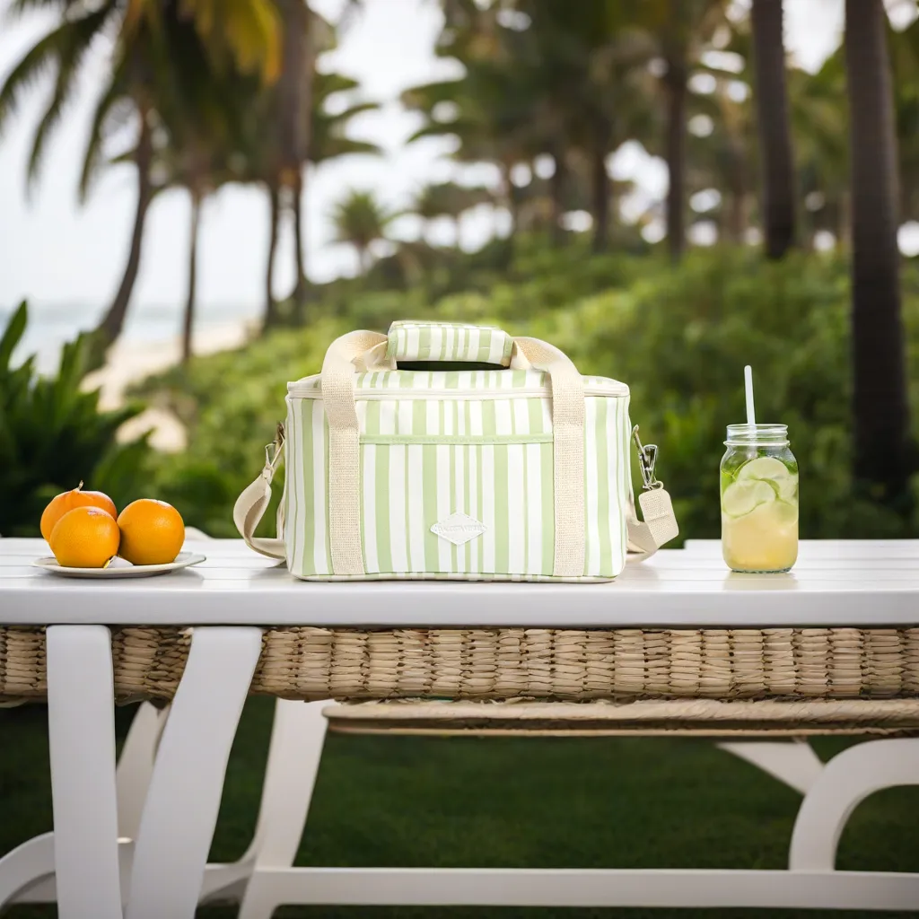 Box Cooler Sage Stripe