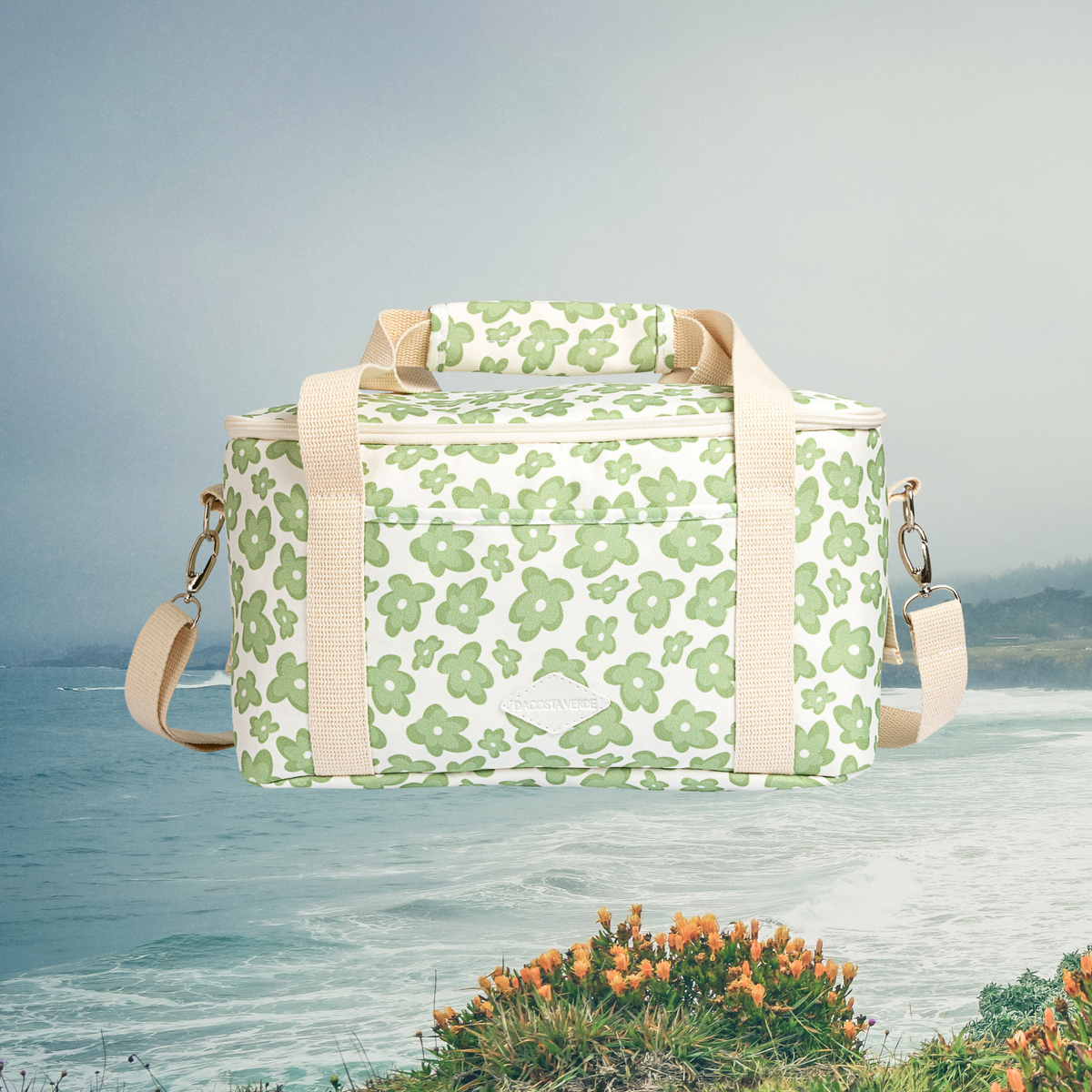 Box Cooler Sage Retro Floral