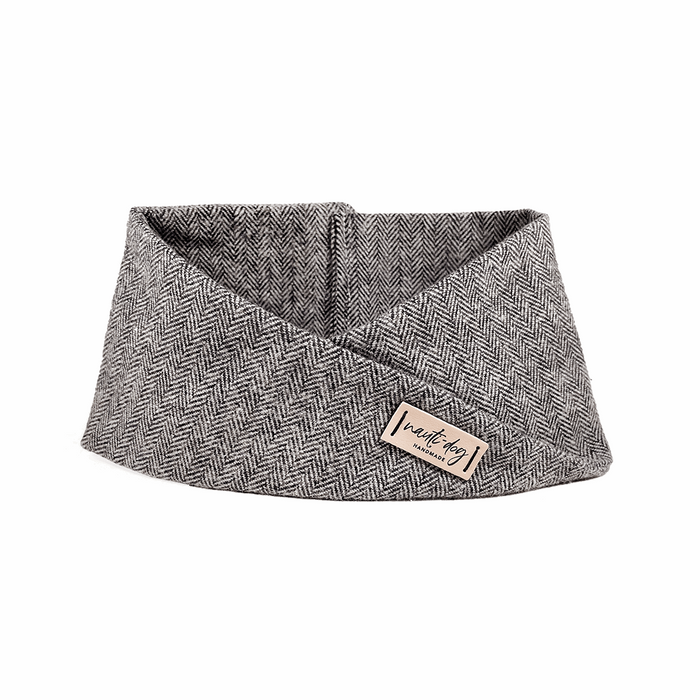 Poindexter Herringbone Shirting Tweed Winter Dog Scarf